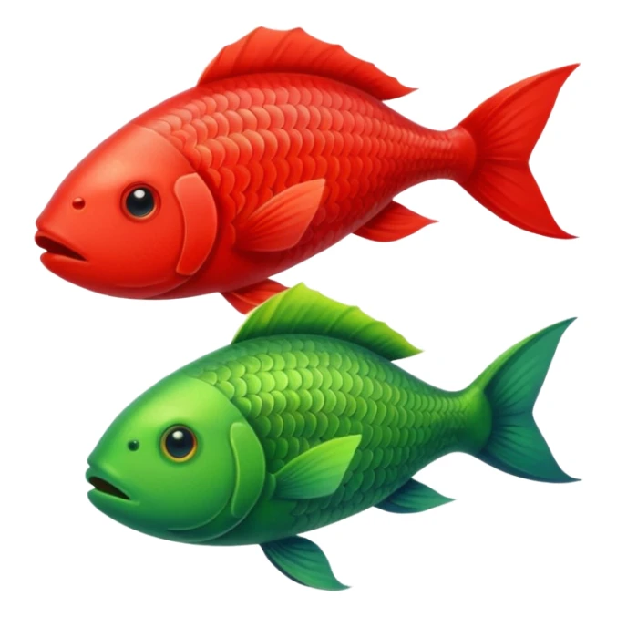 Red Fish Loves The Green Fish sticker
