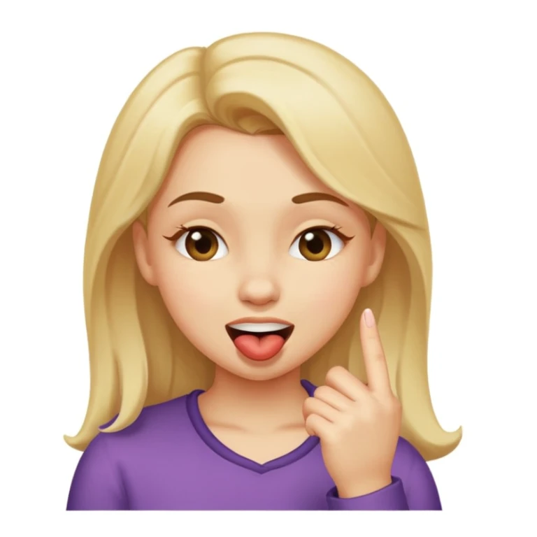 Chica mordiendose el dedo y guiña un ojo sticker