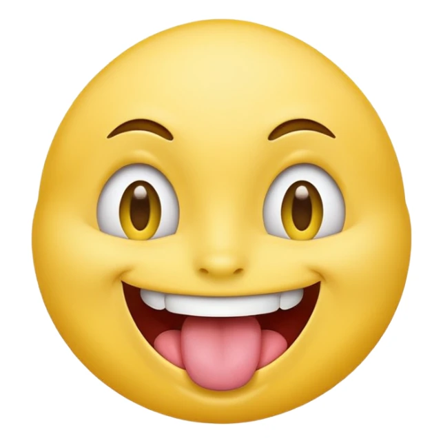 yellow face with tongue sticking out to the side sticker