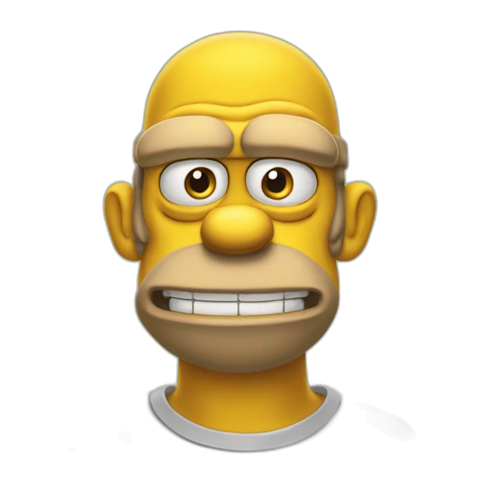 Le singe dans la tete de homer simpson sticker
