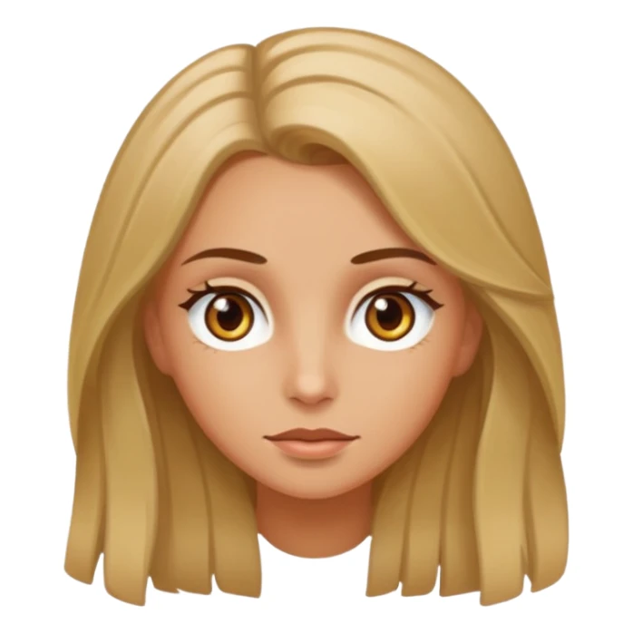 Very tan white girl with hazel eyes and hair  sticker