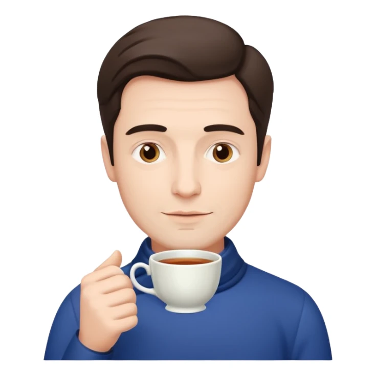 A british man with lots of tea sticker