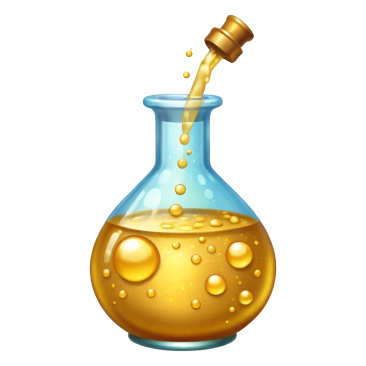 pixelated emoji of a golden potion sticker