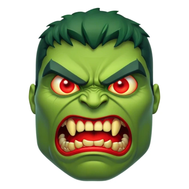 Hulk vampires face sticker