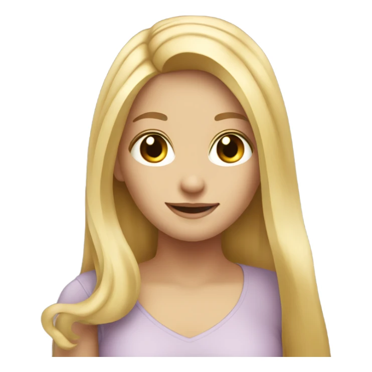 Blonde girl with long hair nano sticker