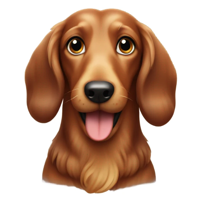 Long hair sausage dog sticker