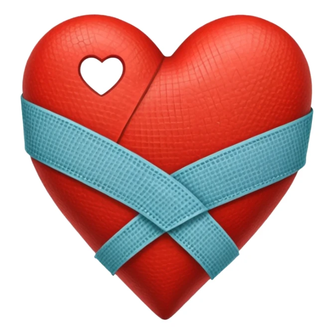 heart with a bandage and dark shading sticker