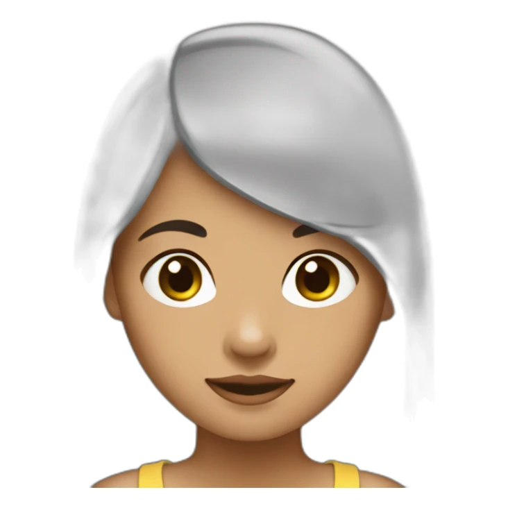 burmese girl-with Hair straight  black sticker