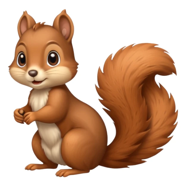 A cute little squirrel, full body.  sticker