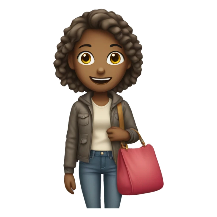 Girl with a bag  sticker