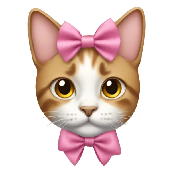 Cat wearing bows in hair sticker