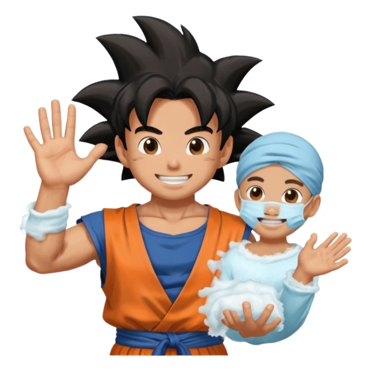 Goku catches rilley's hand soap Tyler face mask funny  sticker