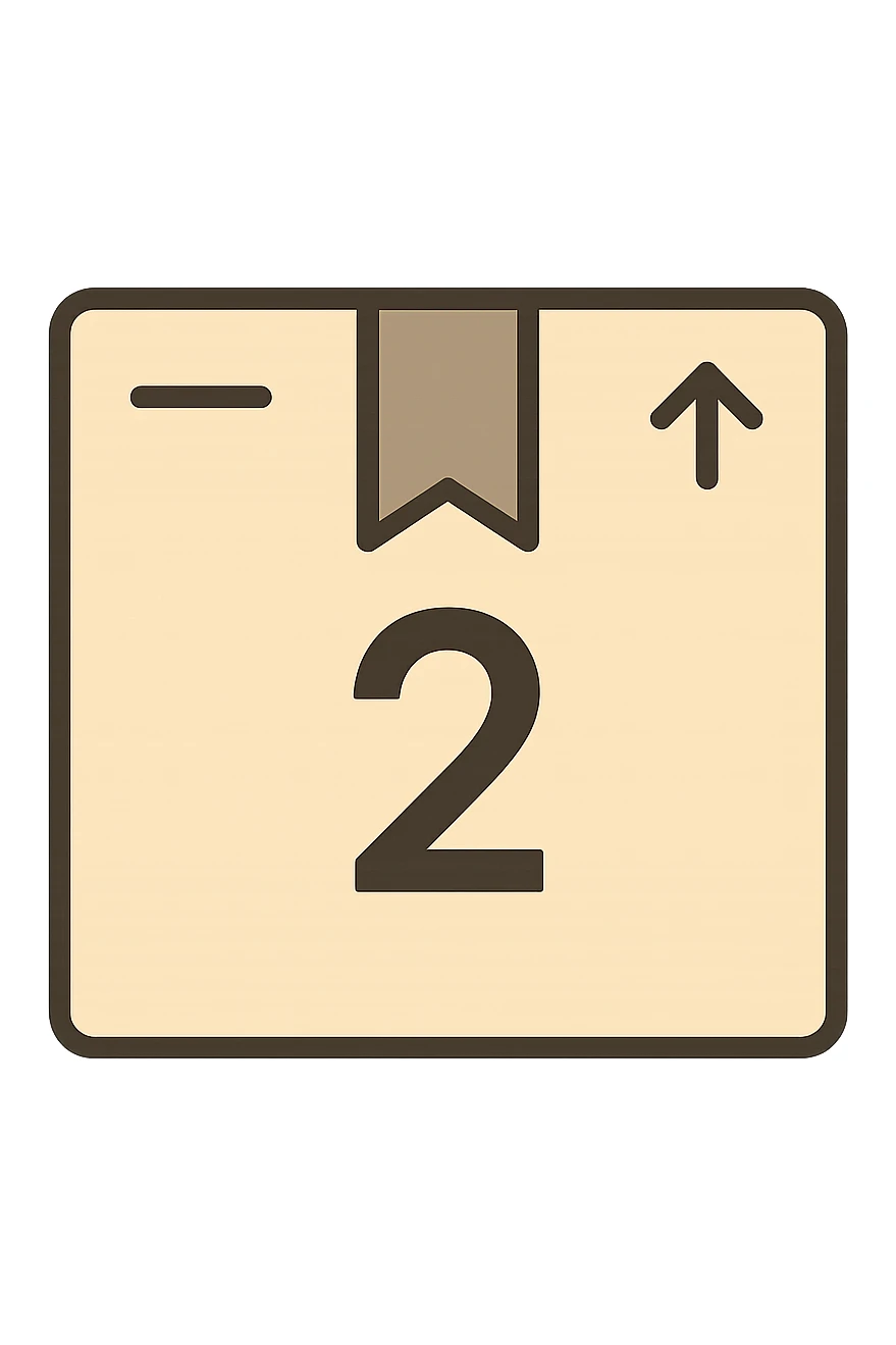 Pacco con numero 2 sticker