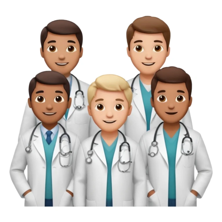 5 doctor staff all men sticker