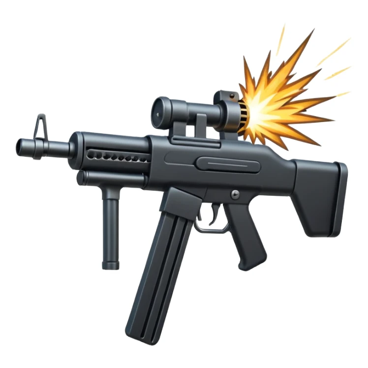 machine gun firing sticker