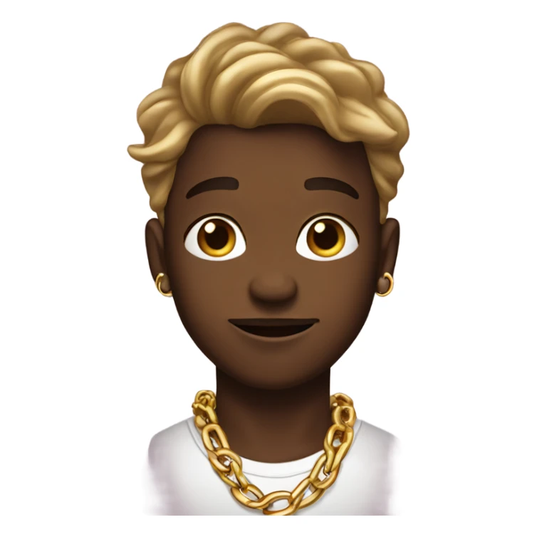 handsome chocolate boy with gold chains and swagger sticker
