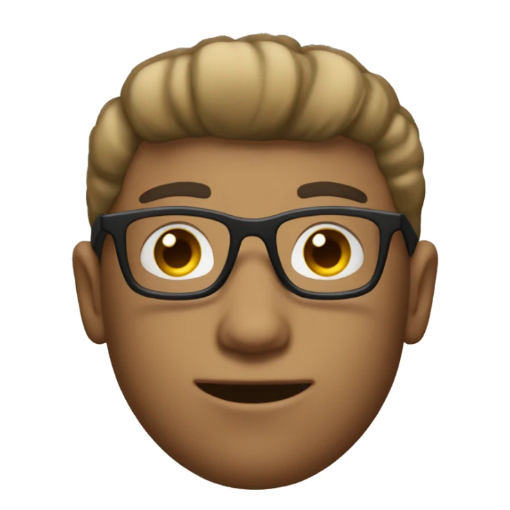 joven de 20 años programador con lentes straight hair short sticker