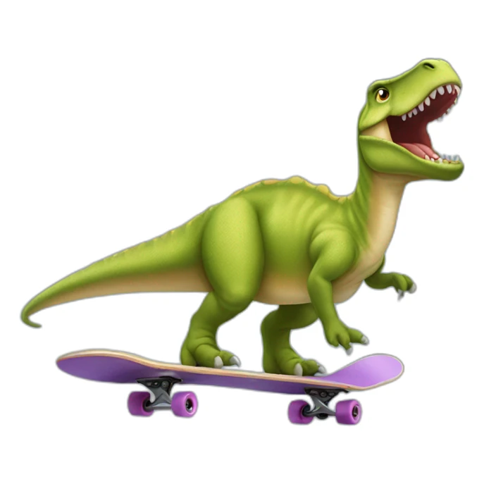 Dinosaure qui fait du skate sticker