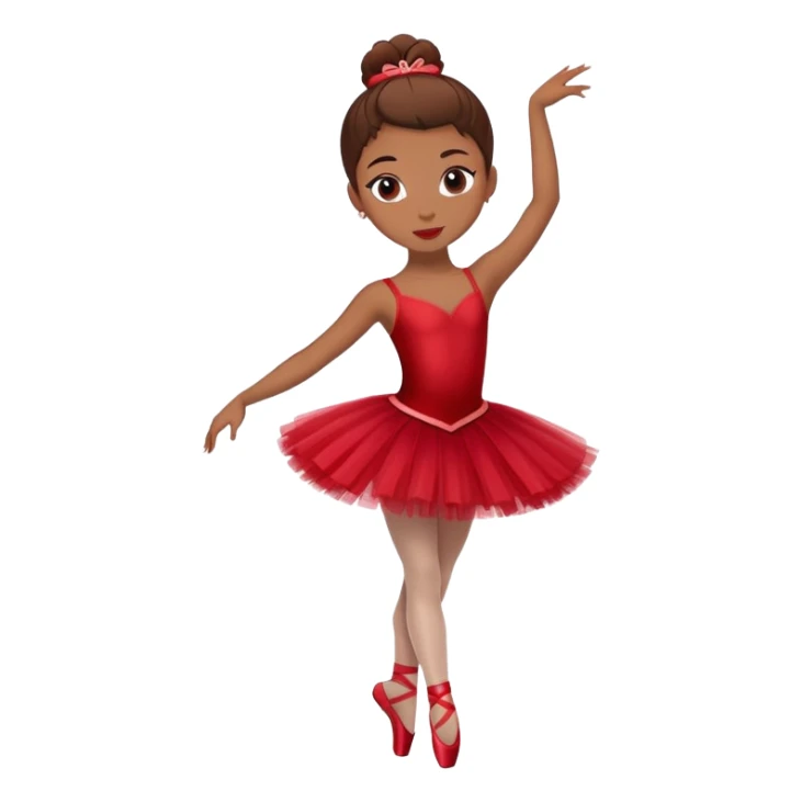 ballet dancer in cherry red dress, ballerina in red tutu sticker