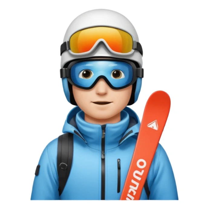 Man skiing, White helmet, Ski,Background Matterhorn sticker