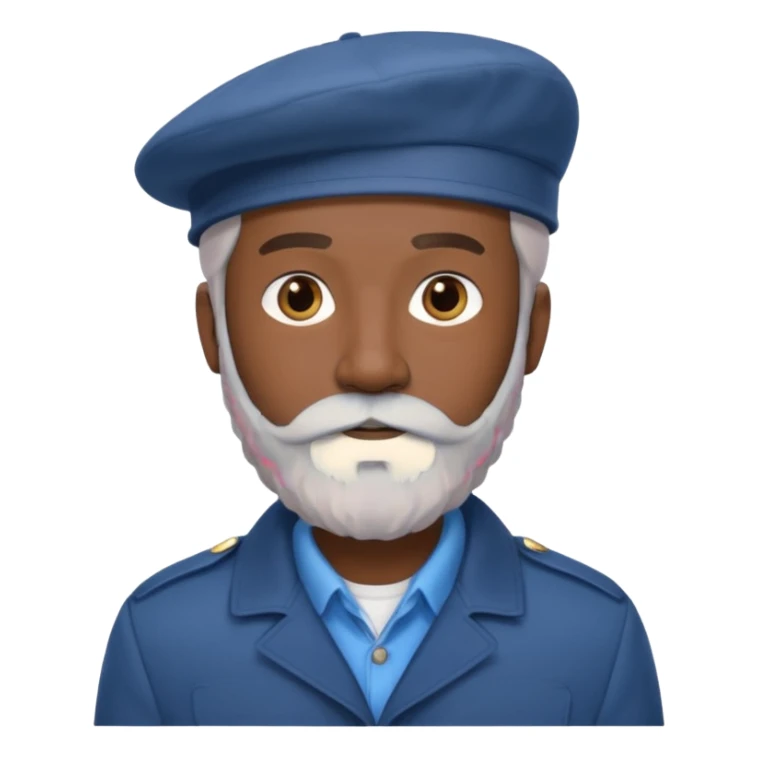 Man with Light Grey Beret – Beard, blue jacket, dark skin.







 sticker