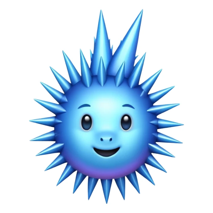 Blue tick with spiky sides sticker