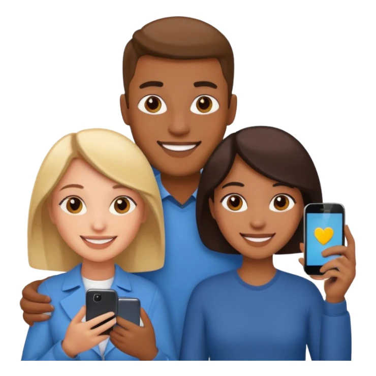 couple photo on the phone sticker