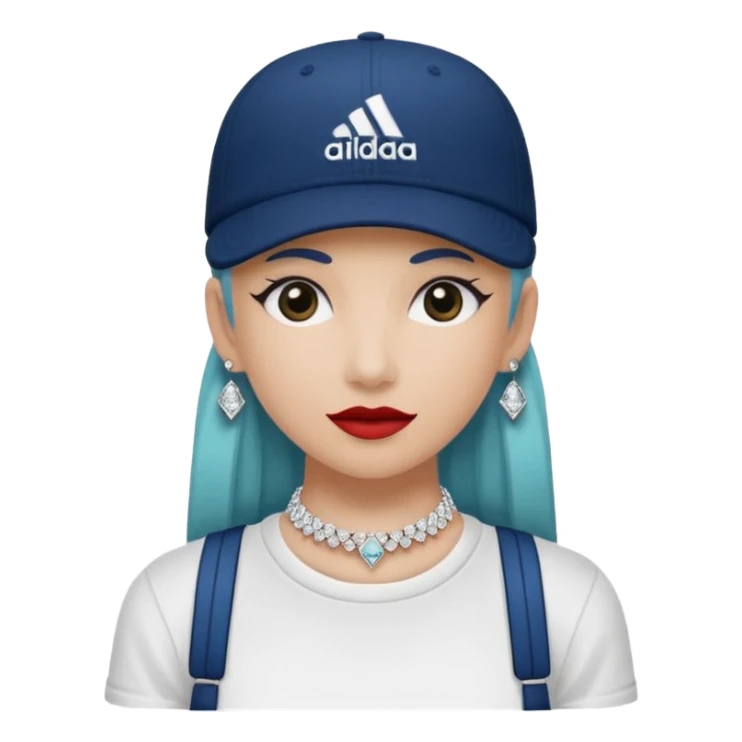 🥷🏻 crea un emojin de como el que está ay pero con gorra marca adida y un collar de diamantes ponle tatuaje en la cara y en la boca ponle brazos qué sea onbre y que se parezca ah este emojin🥷🏻🥷🏻🥷🏻 sticker