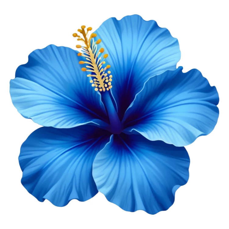 blue hibiscus flower with shades of blue  sticker
