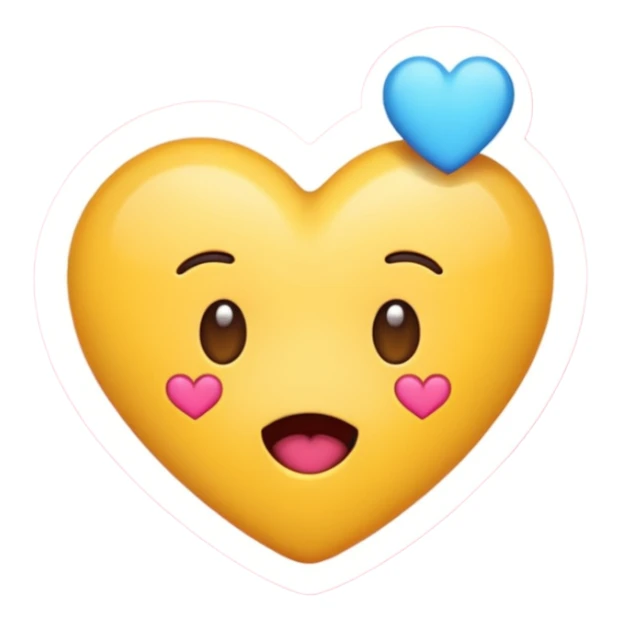 Emoji that farts hearts  sticker