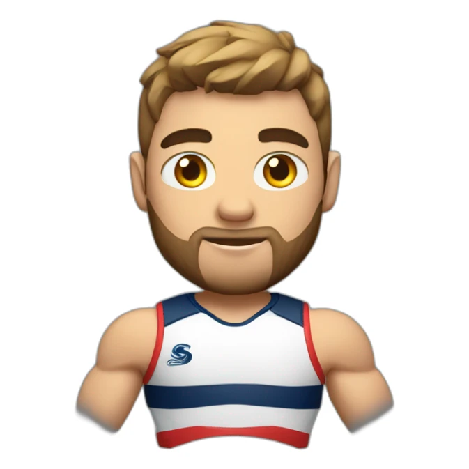 Strong rugbyman body sticker