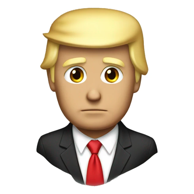 Donald Trump wearing a red tie  sticker