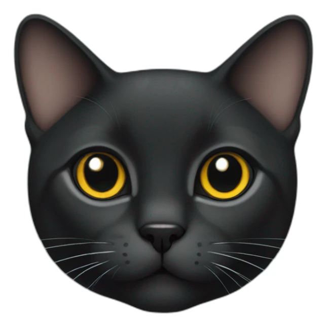 Black British short hair cat sticker