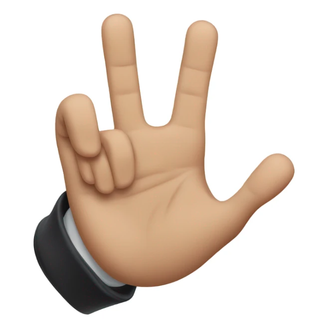 A Hand with 4 1/2 fingers and the thumb  sticker