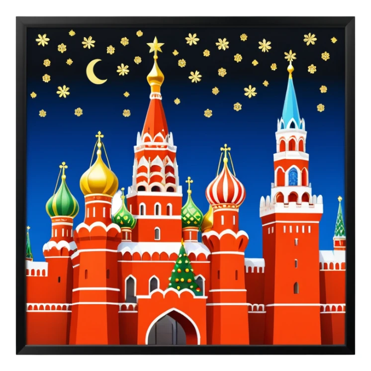 kremlin. moscow. New Year. aesthetic  sticker