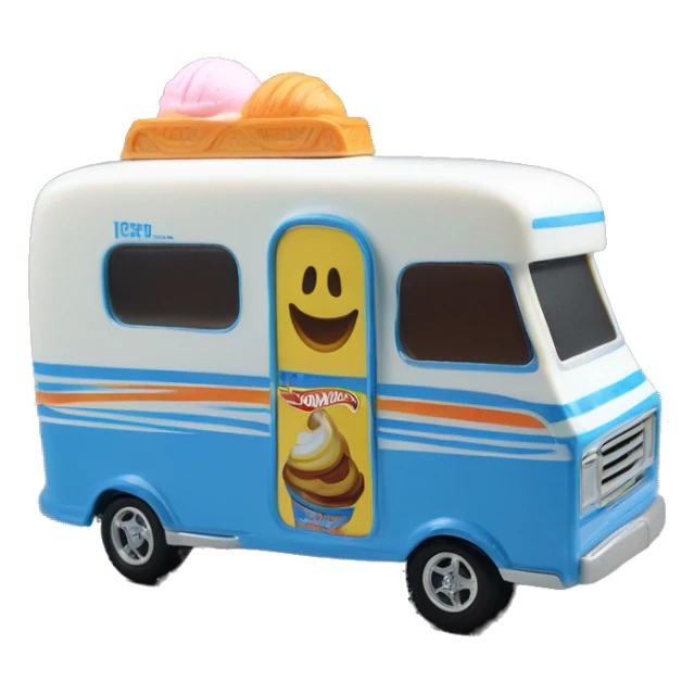 Hot wheels style, 1971, good humor ice cream caravan, blue  sticker
