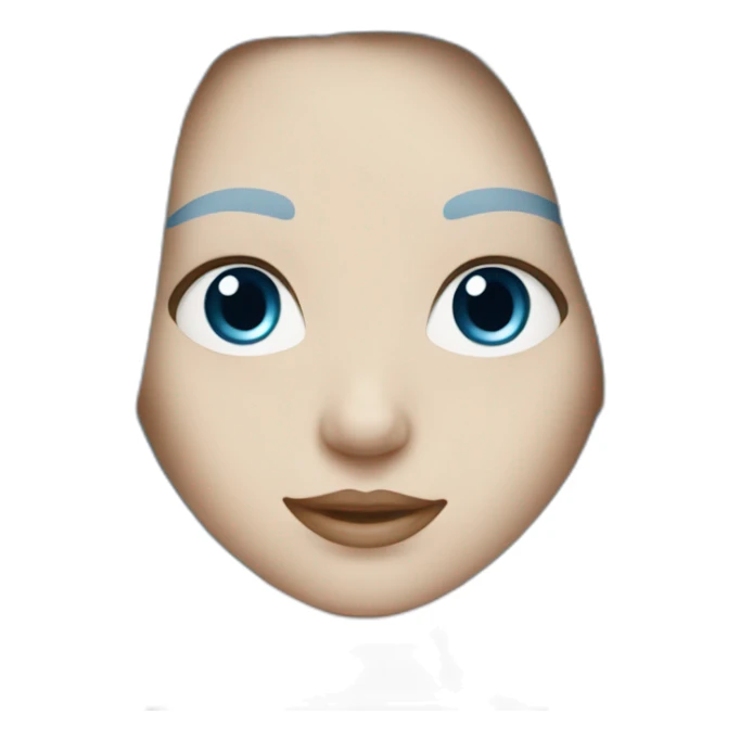 blue-white colored haired white girl sticker