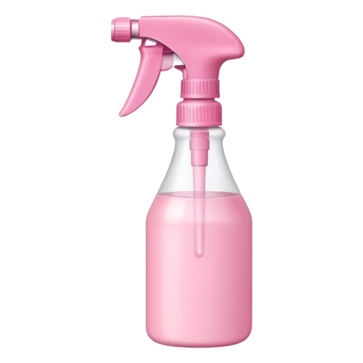 light pink spray bottle for hair or cleaning sticker