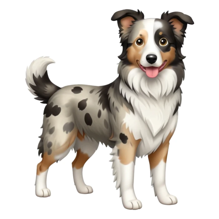 Merle Border Collie dog full body sticker