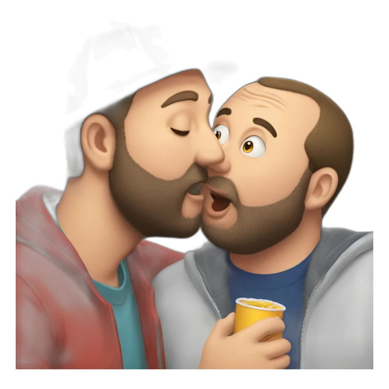 tom segura kissing bert kreischer sticker