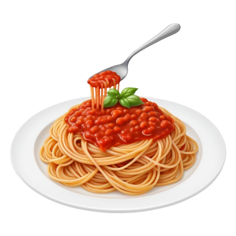 plate of spaghetti with tomato sauce sticker