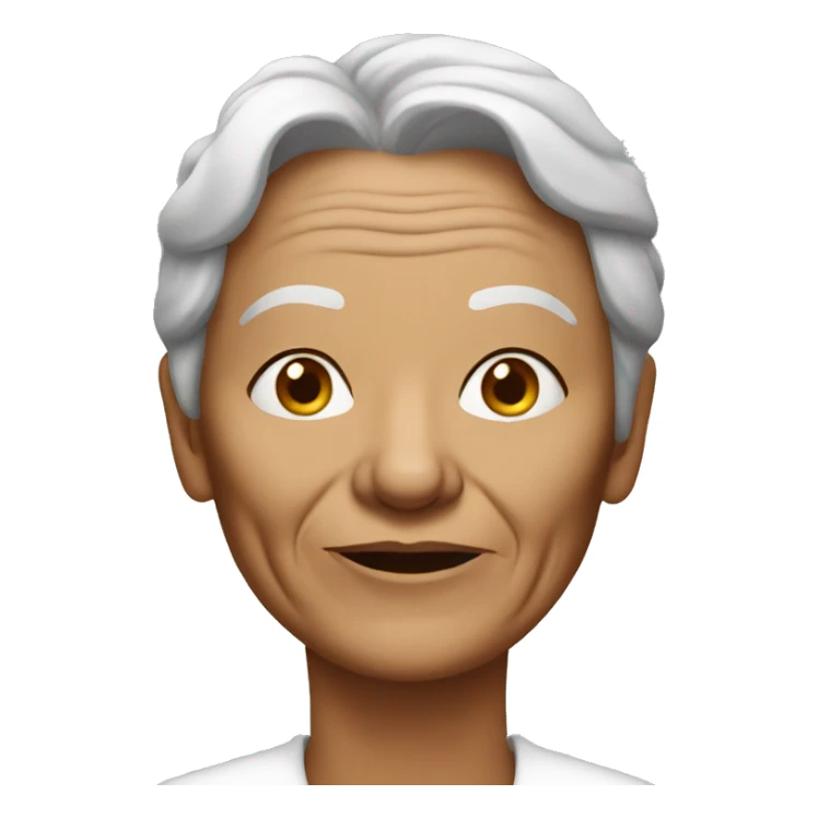 Older woman with wrinkles on the face sticker