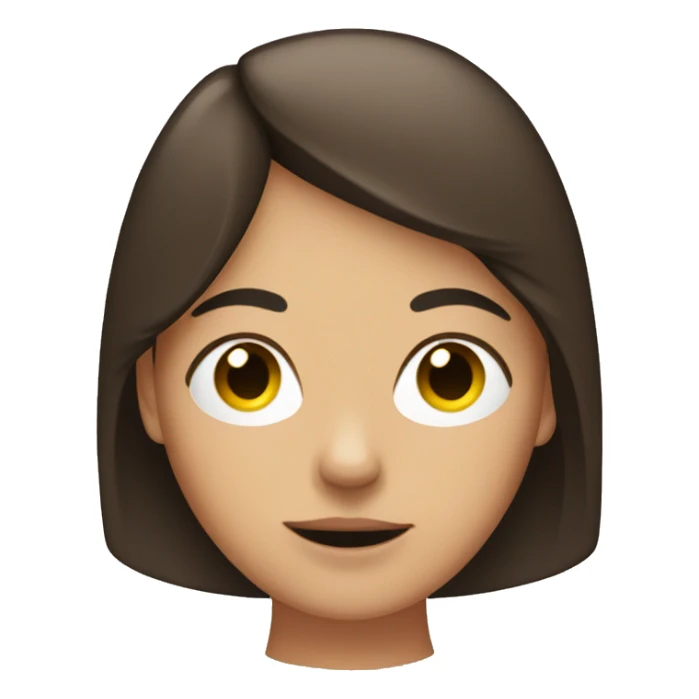 Brunette girl, with decision bubble above her head sticker