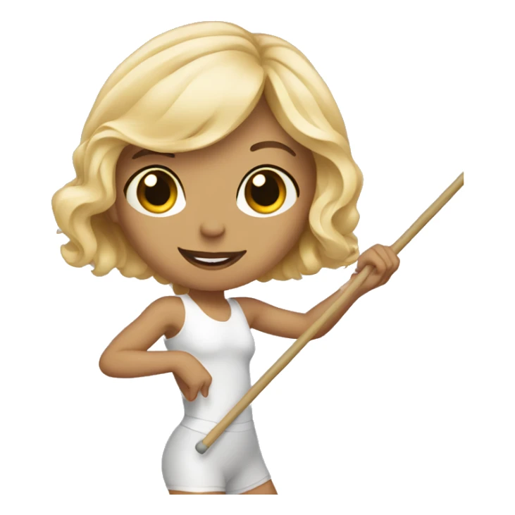 Dancer with blonde hair with a pole sticker