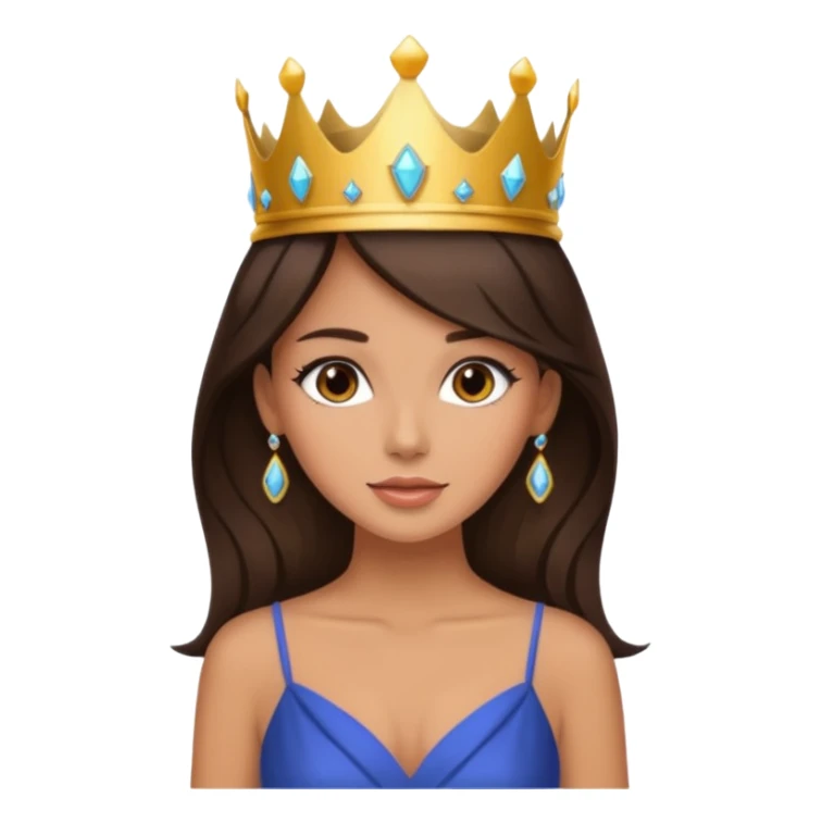 Stunning brunette wearing a crown doing hot girl stuff  sticker