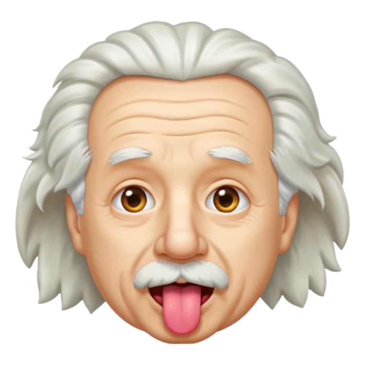 Einstein stick out your tongue sticker
