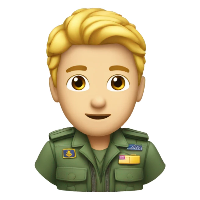 Piloto fuerza aérea saludando sticker