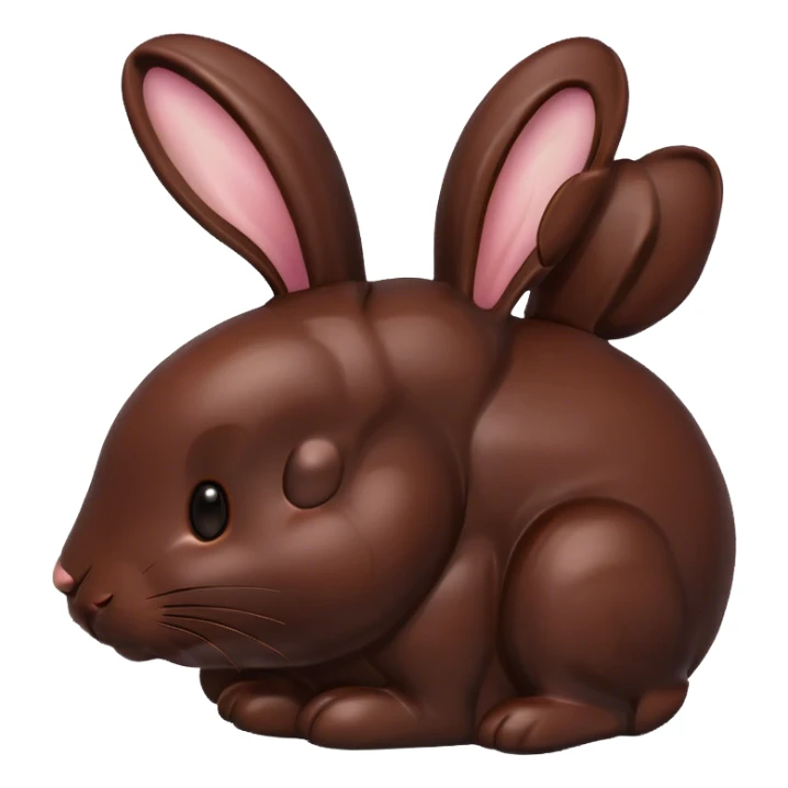 bunny made out of shockolate sticker
