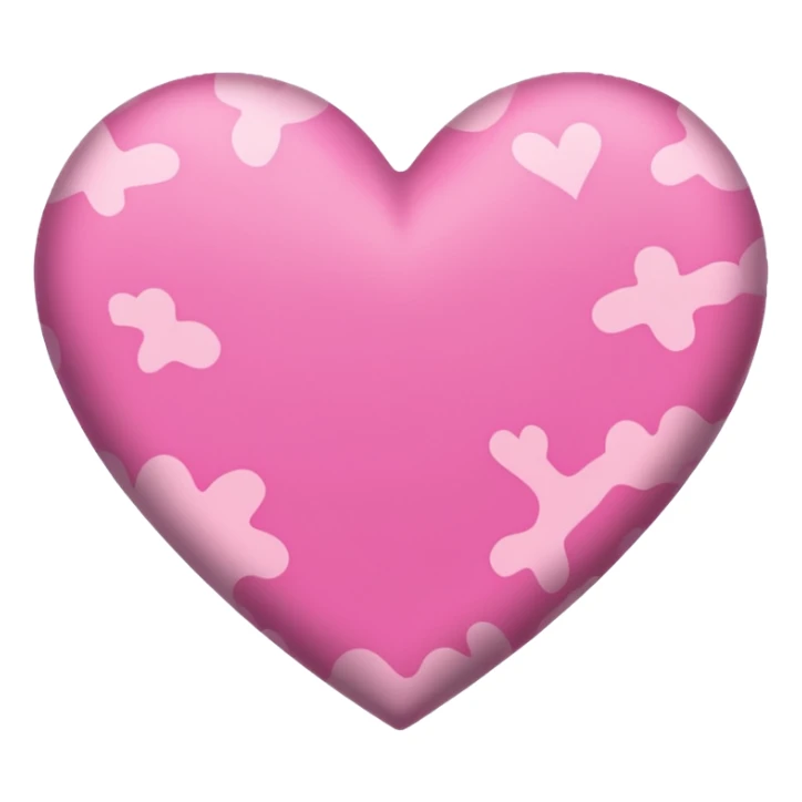 Pink heart with pink camo in the middle sticker