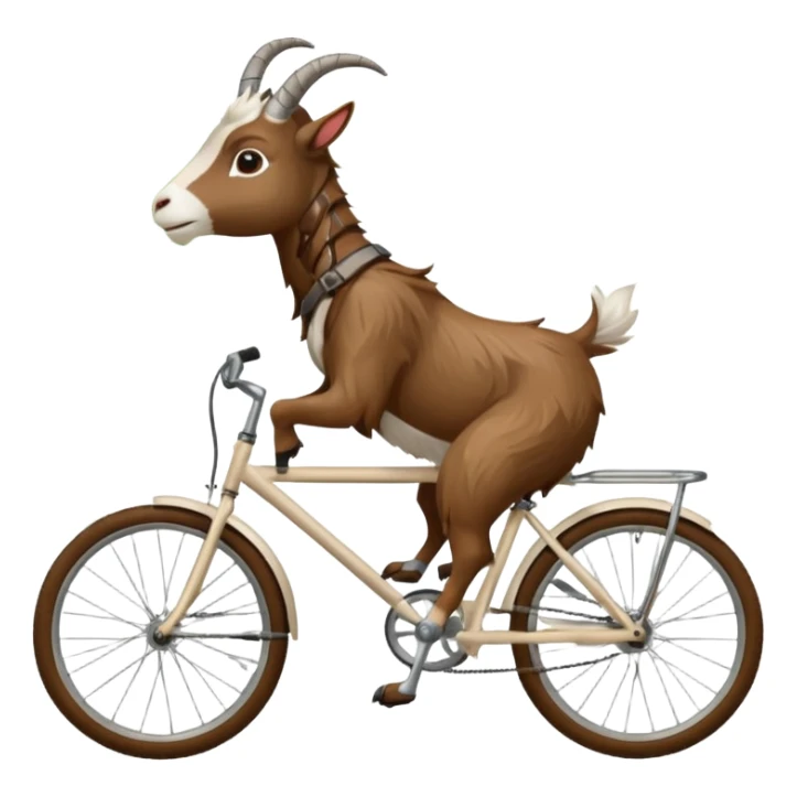 Goat on bike sticker